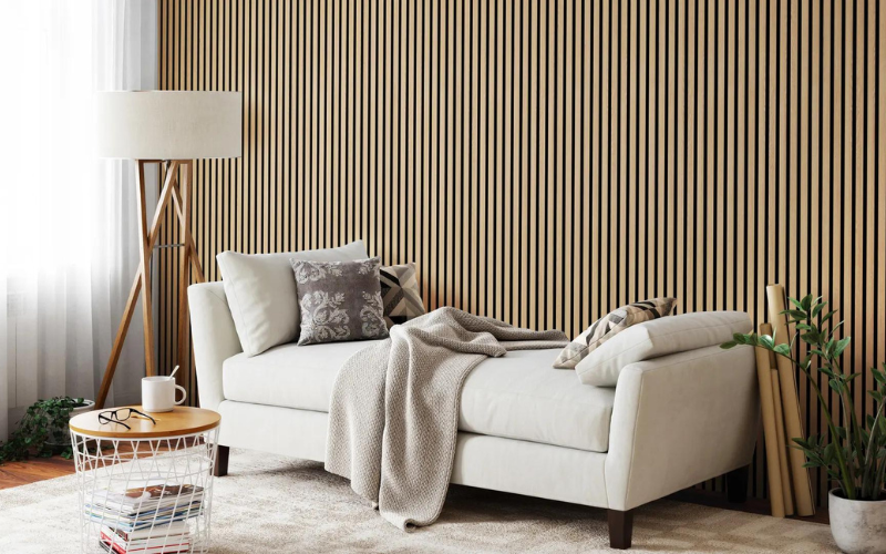 Akustikpaneele aus Holz (Eiche, Kiefer, Walnuss))