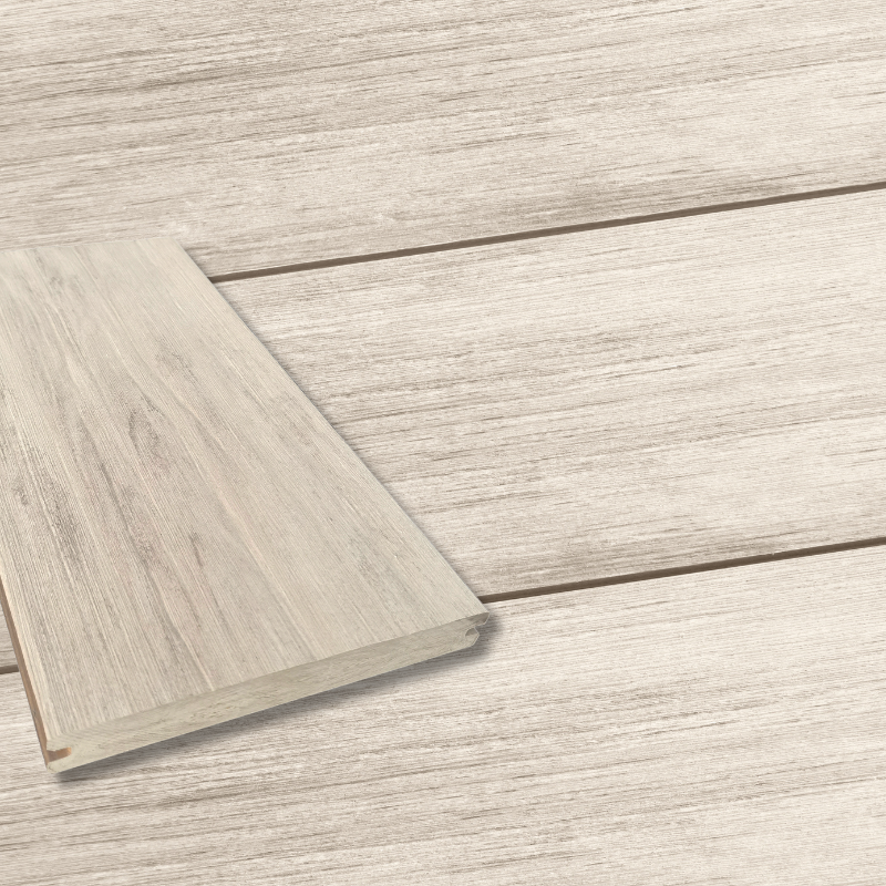 WPC-Komplettset Elfenbein Antik Massivdiele