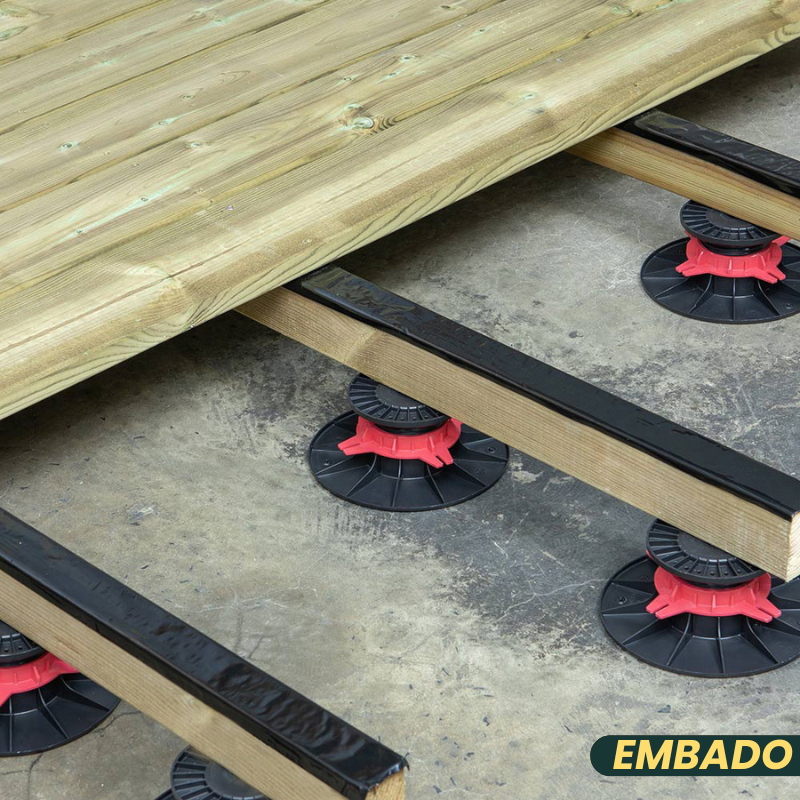 Balkenlager höhenverstellbar 60-90mm für Terrassendielen YEED