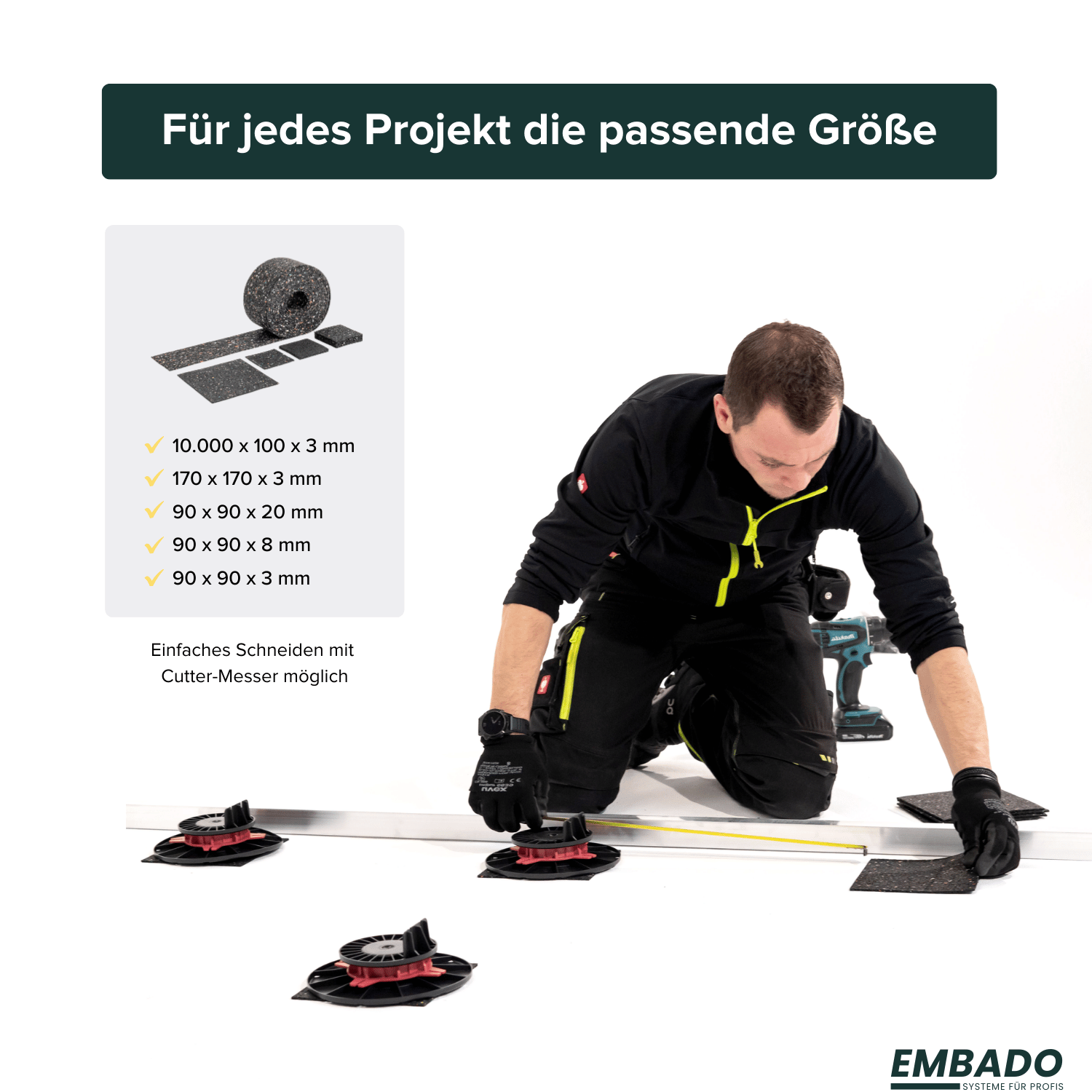 Granulatrolle 10000x100x3mm