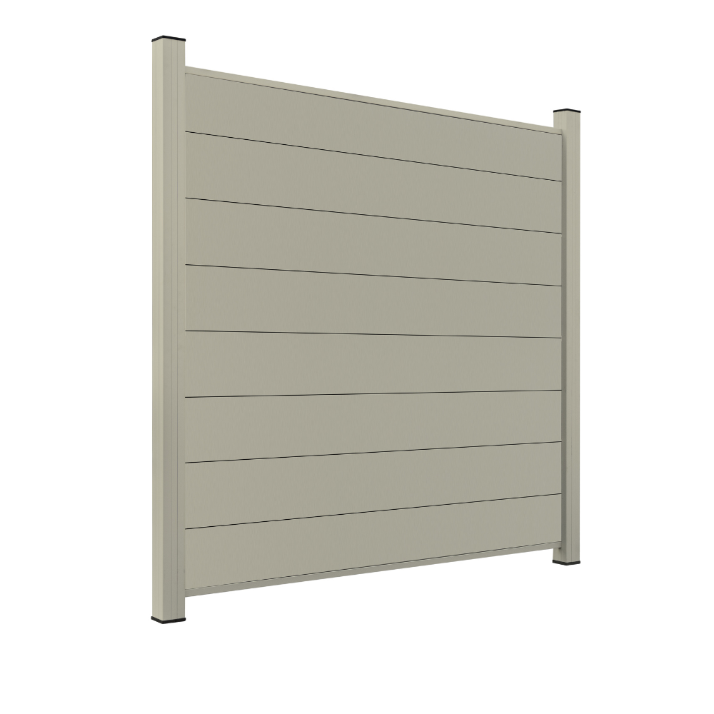 Aluminium Sichtschutzzaun MARIO Seidengrau