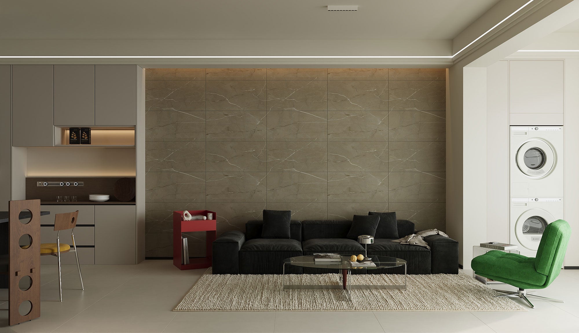 SPC-Wandverkleidung Marmor Braun 800x400mm - Inhalt 1,92m²