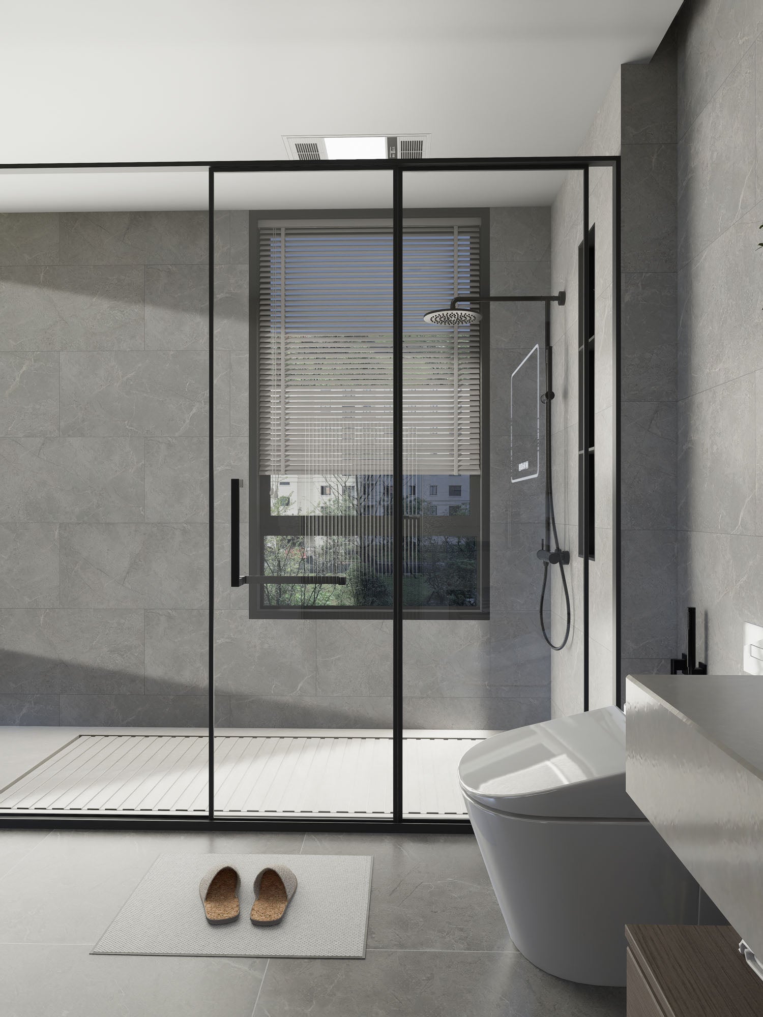 SPC-Wandverkleidung Beton Hellgrau 800x400mm - Inhalt 1,92m²