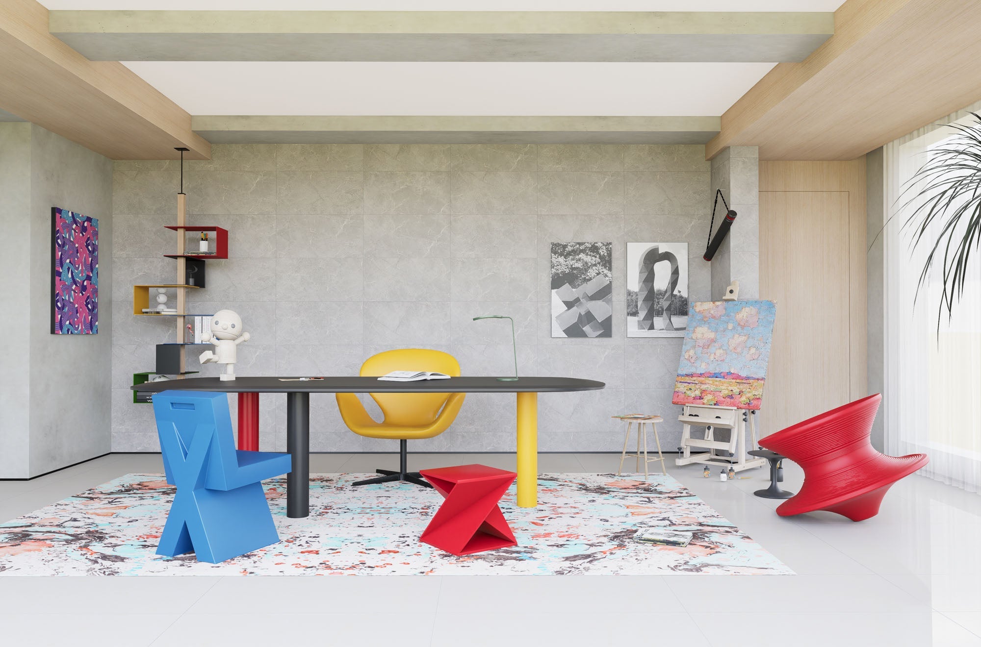 SPC-Wandverkleidung Beton Hellgrau 800x400mm - Inhalt 1,92m²