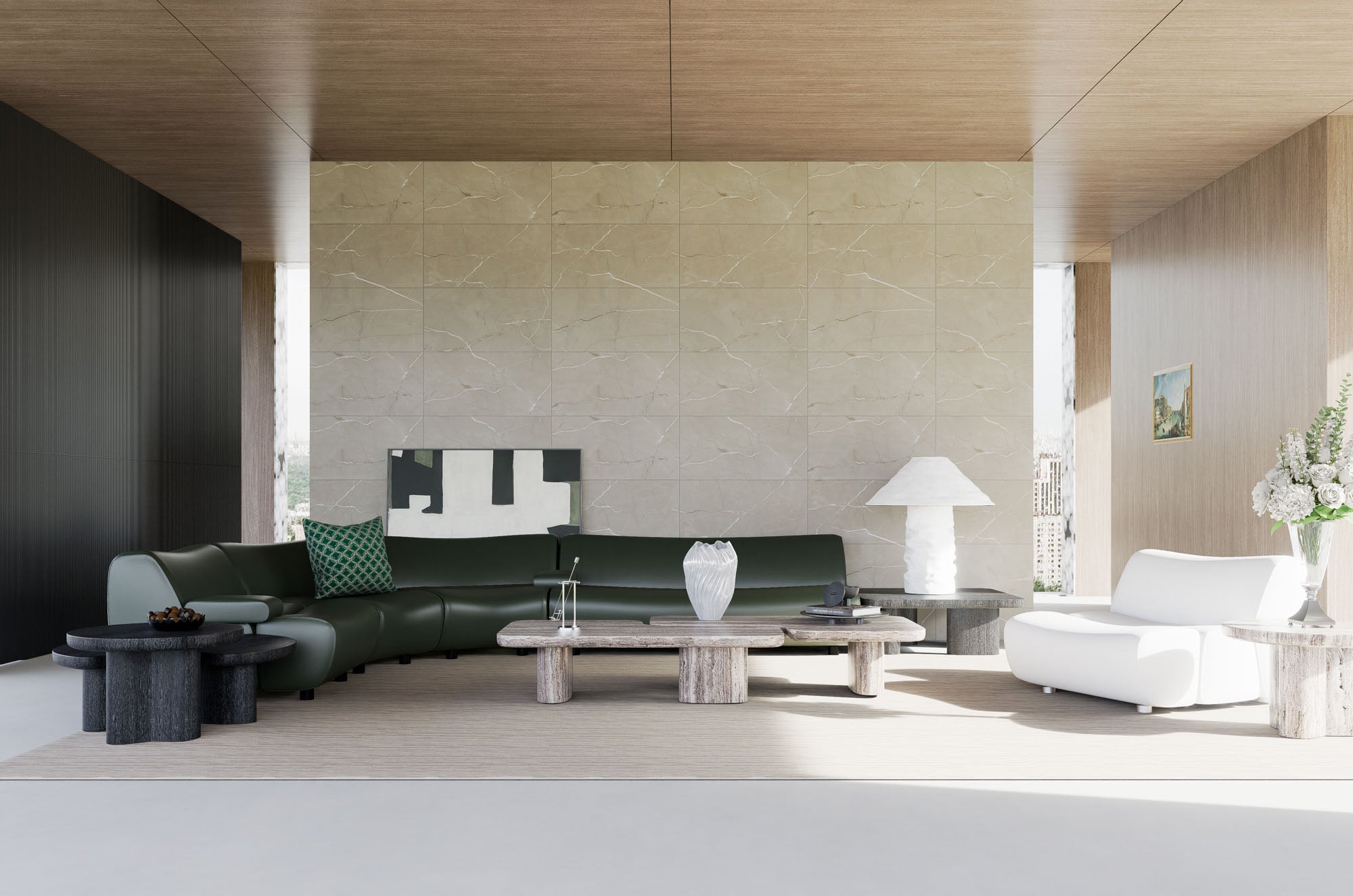 SPC-Wandverkleidung Marmor Braun 800x400mm - Inhalt 1,92m²