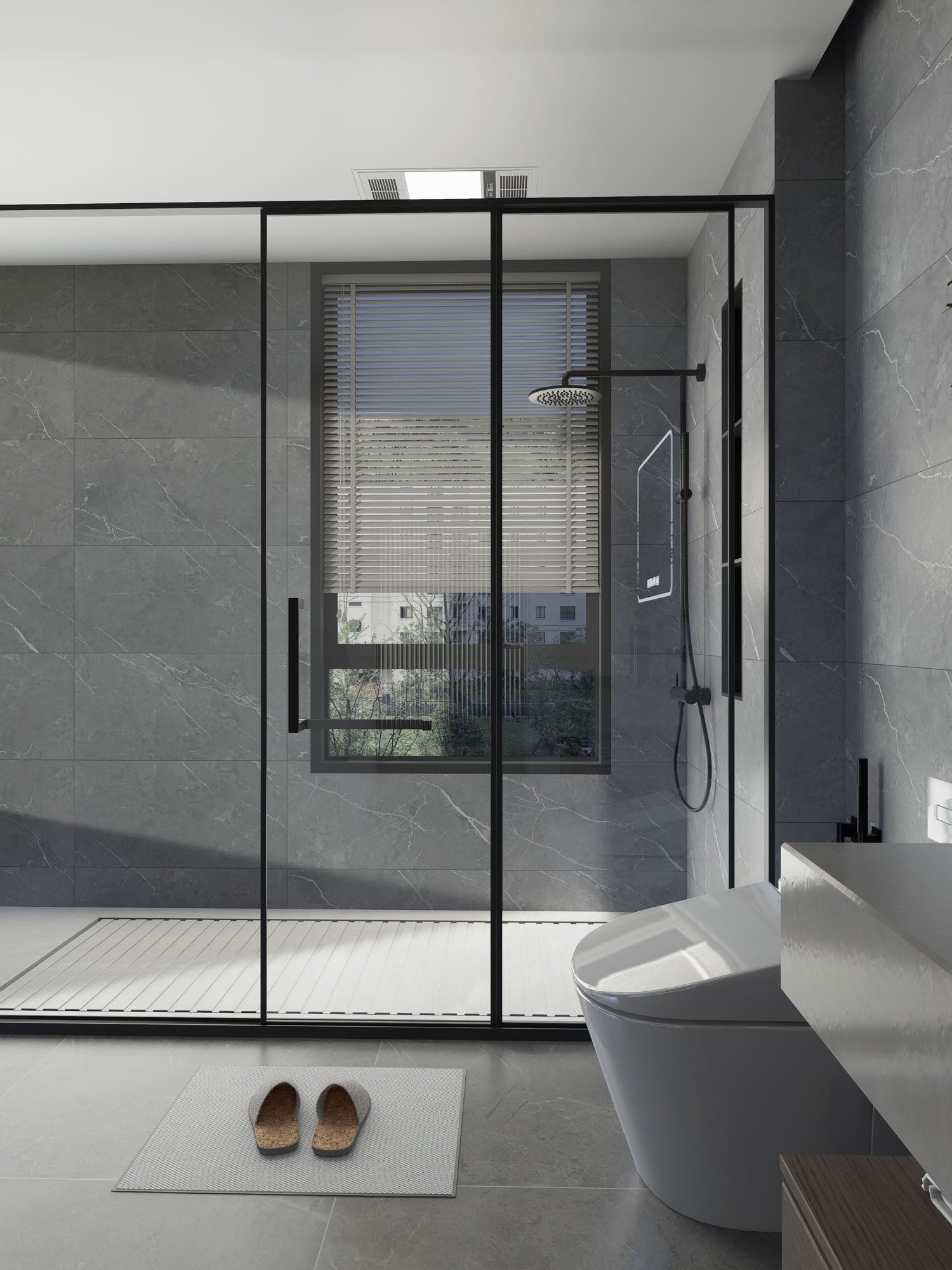 SPC-Wandverkleidung Schiefergrau 800x400mm - Inhalt 1,92m²