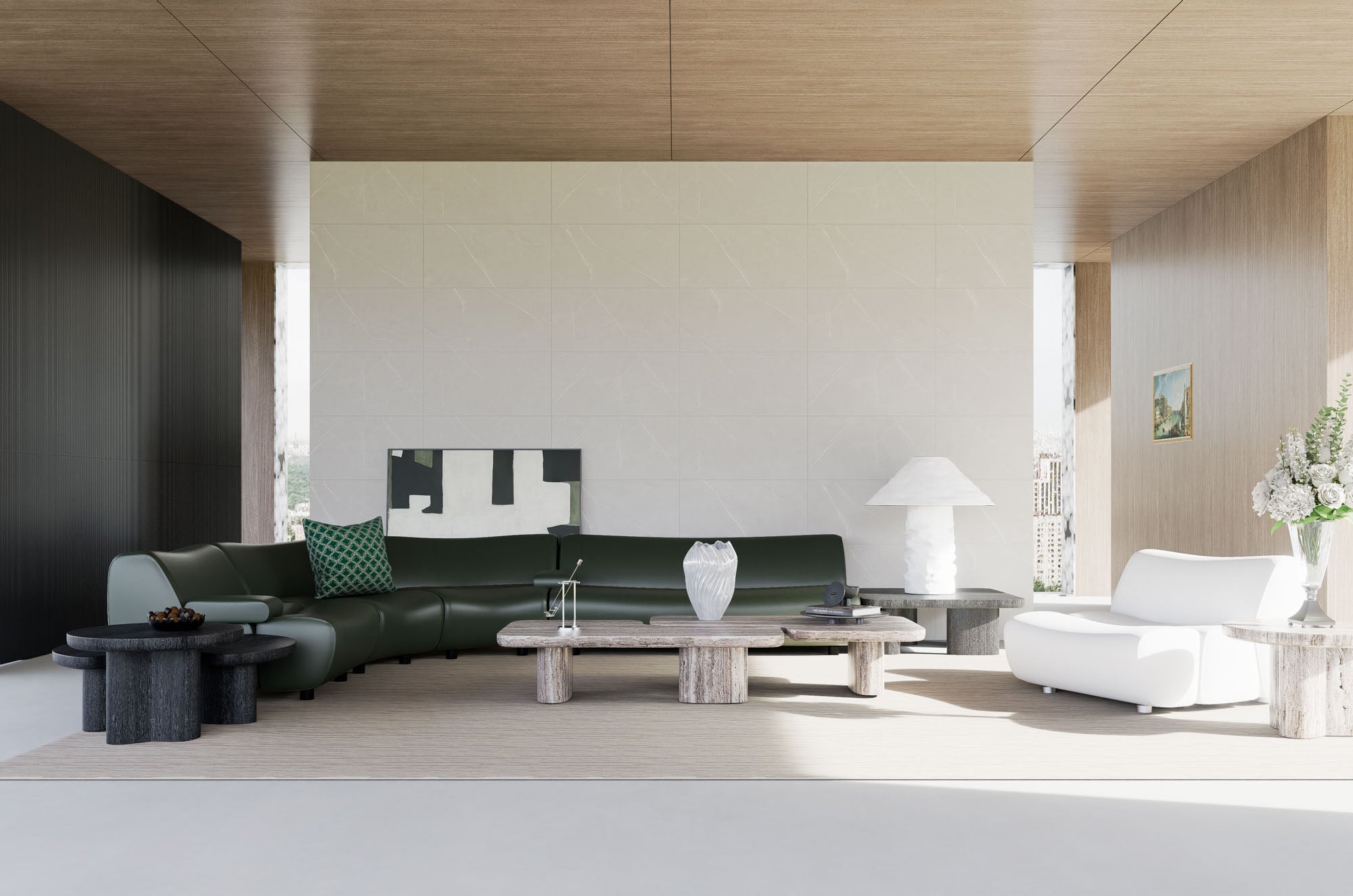 SPC-Wandverkleidung Beige Grau 800x400mm - Inhalt 1,92m²