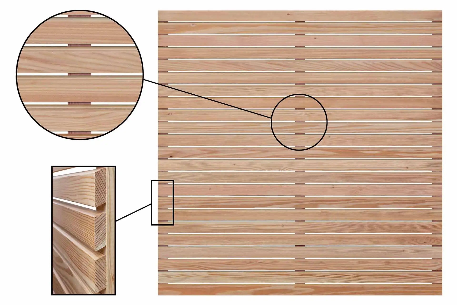 DIY Lärchenzaun 180x180cm