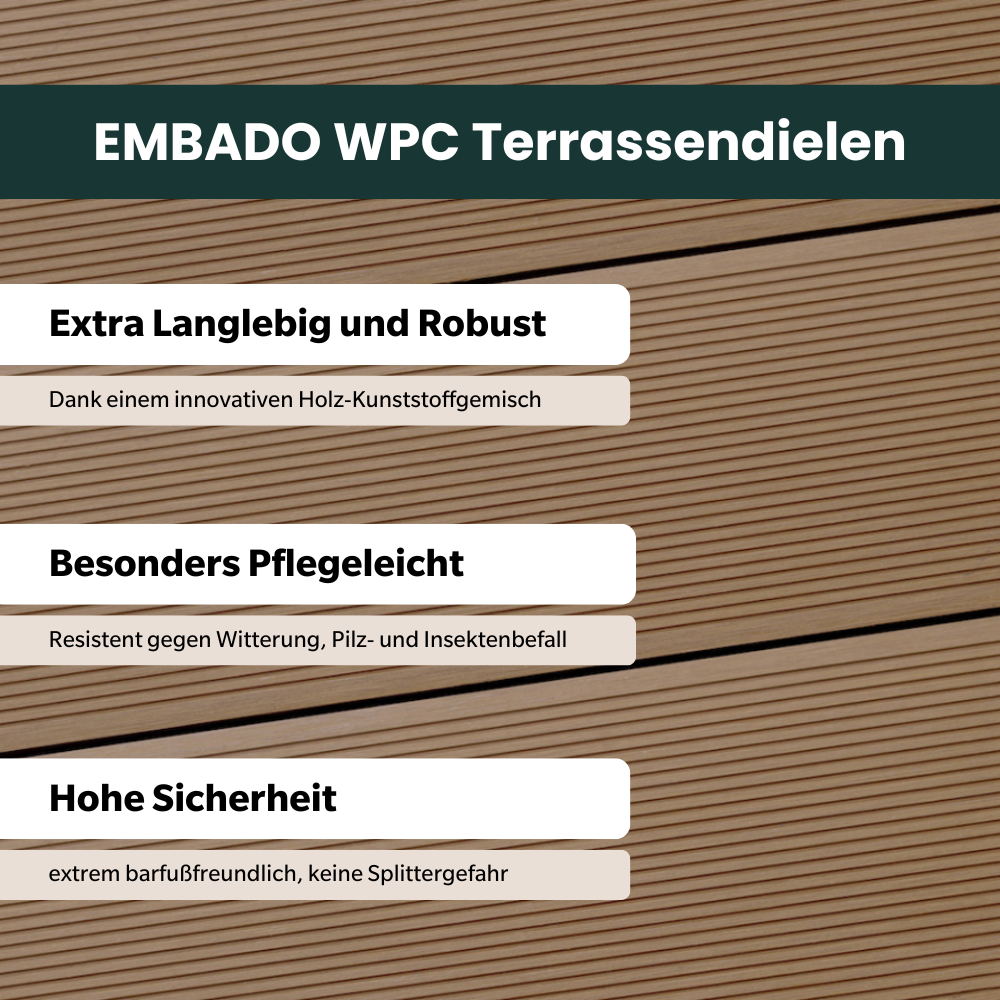 WPC Terrassendiele Massiv ECO Bangkirai