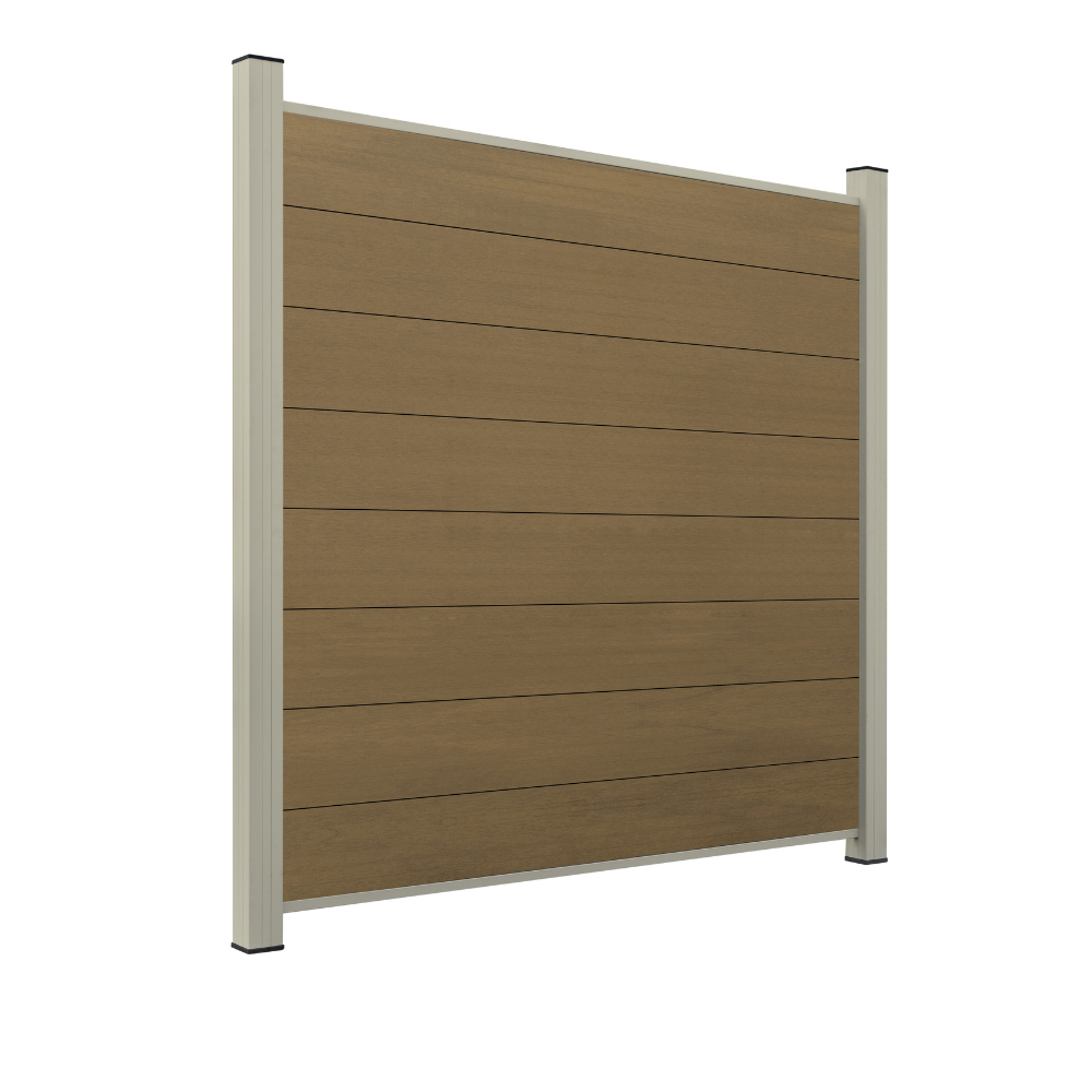WPC Sichtschutzzaun ENZO Muskat