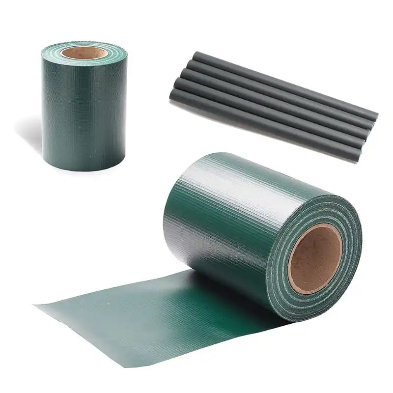 PVC Sichtschutzstreifen für Doppelstabmattenzäune Grün 35lfm