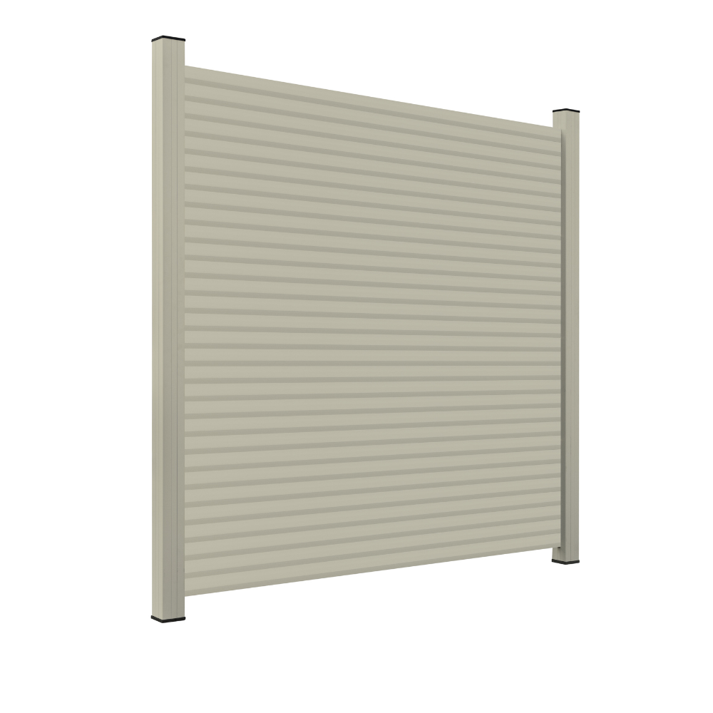 Aluminium Sichtschutzzaun Rhombus MARIO Seidengrau