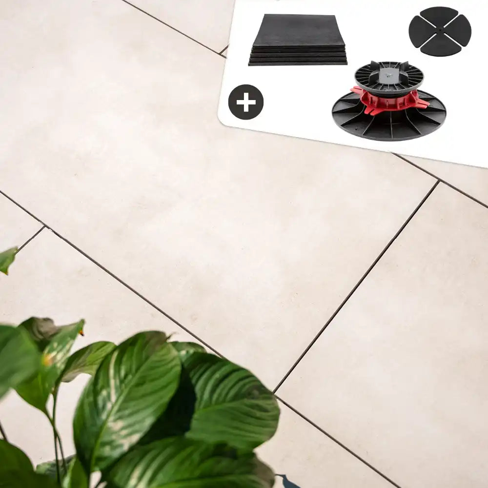 Komplettpaket Terrassenplatte Grande Light 120x60x2cm