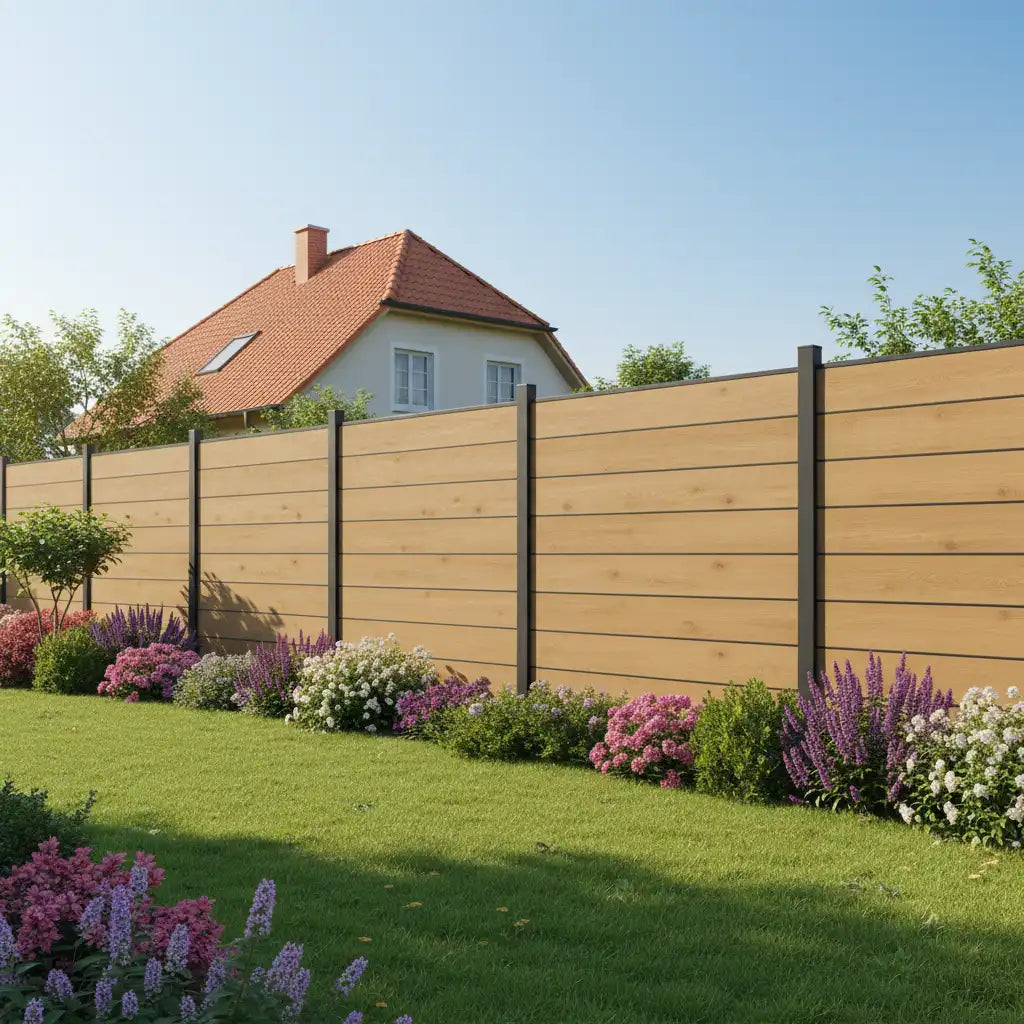 WPC Sichtschutzzaun ENZO Muskat