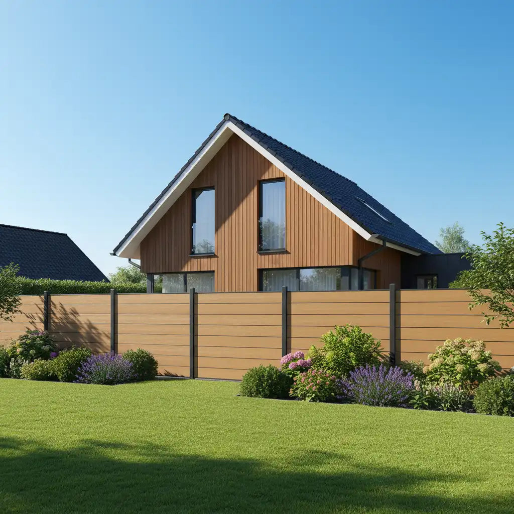 WPC Sichtschutzzaun ENZO Muskat