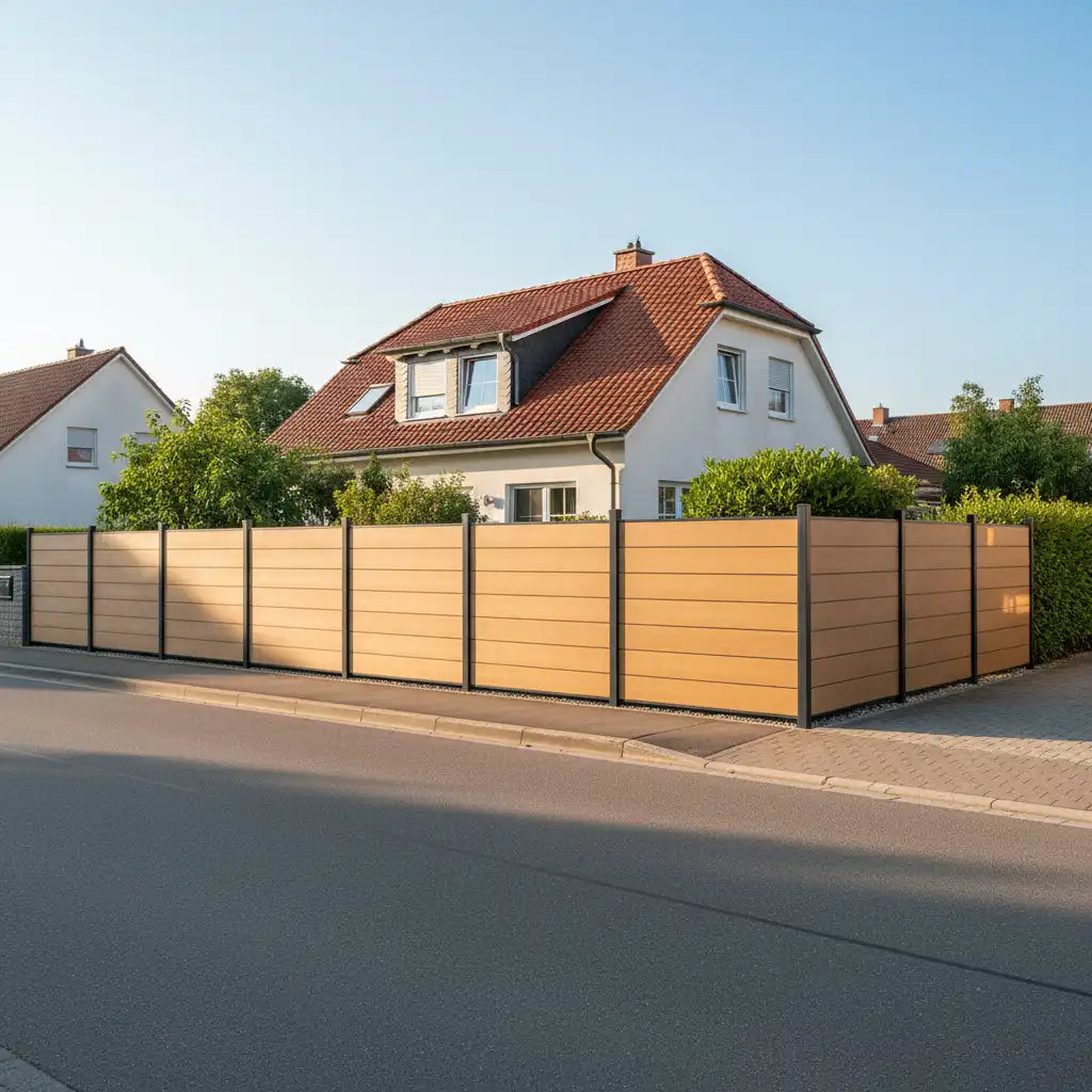 WPC Sichtschutzzaun ENZO Muskat