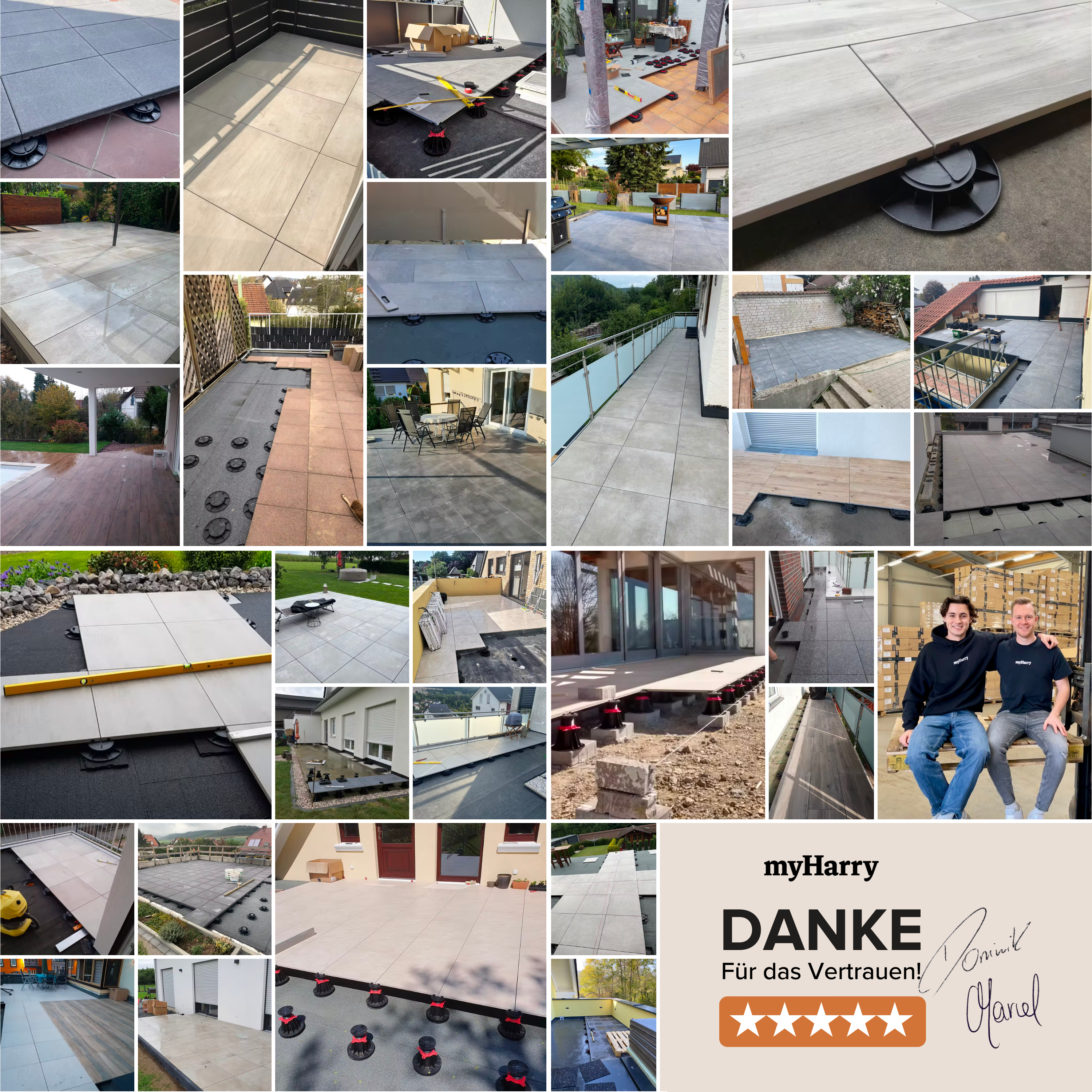 Randabschluss-Platte für Stelzlager & Terrassenplatten YEED